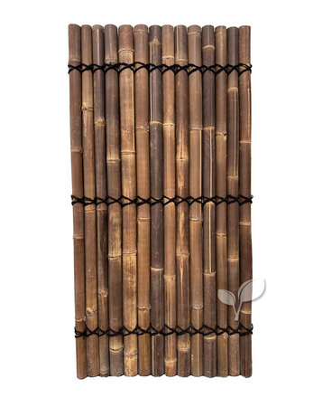 Bamboescherm Zwart 180 x 90 Half Rond